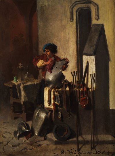 Squire in an Armory by J. Mathuysen